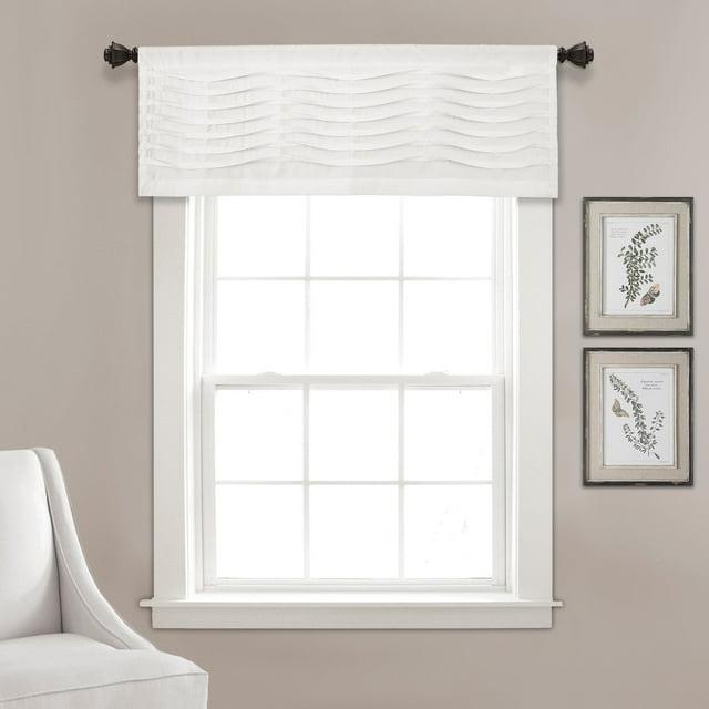 Lush Decor Tailored 52'' W Window Valance Blue,Cream,Dark Gray,Light Gray,White