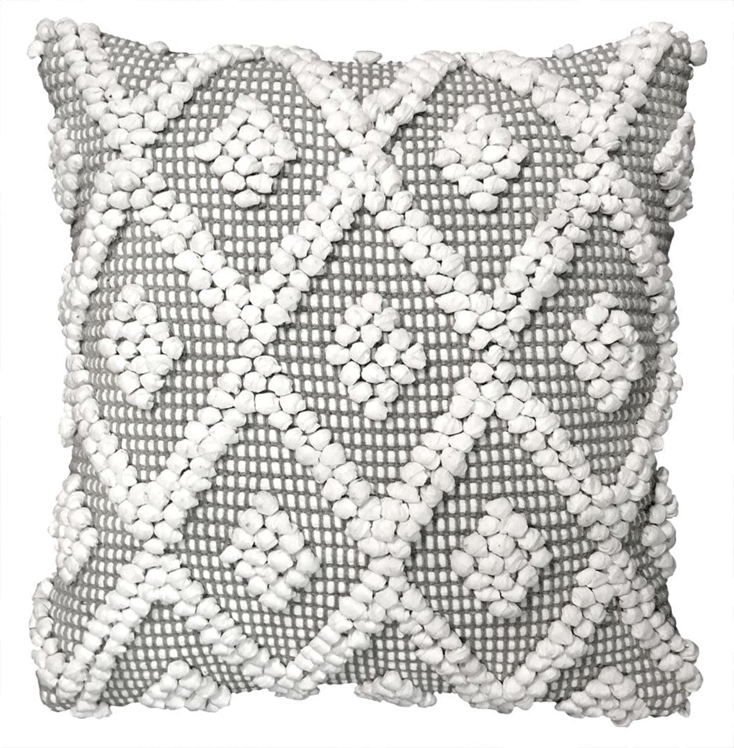 20"x20" Oversize Adelyn Family-Friendly Square Throw Pillow Cover Dark Gray - Lush Décor: Cotton, Zipper Closure, Machine Washable