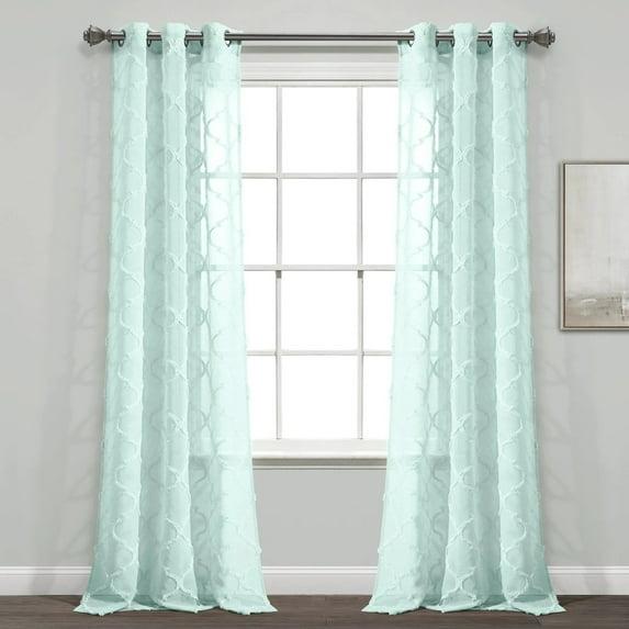 Lush Decor Avon Trellis Sheer Polyester Sheer Curtain Pair (Set of 2)