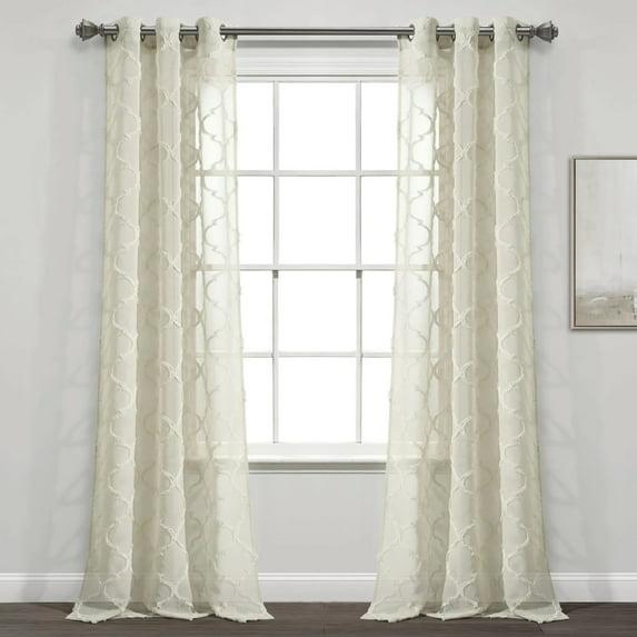 Lush Decor Avon Trellis Sheer Trellis Sheer Curtain Panels (Set of 2)