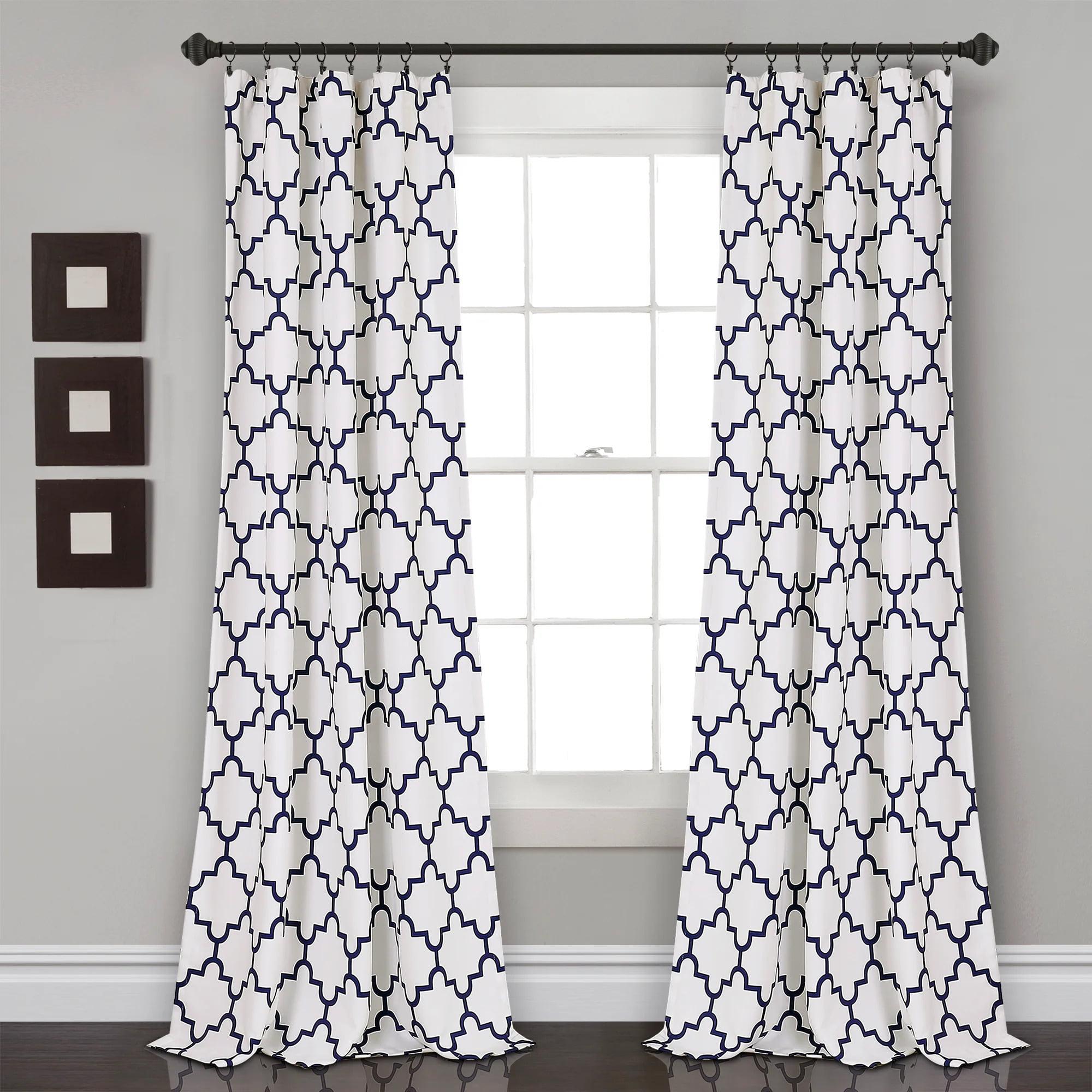 Lush Decor Geometric Room Darkening Thermal Curtain Panels (Set of 2)