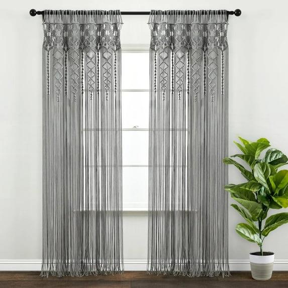 Reyna Cotton Semi Sheer Curtain Panel