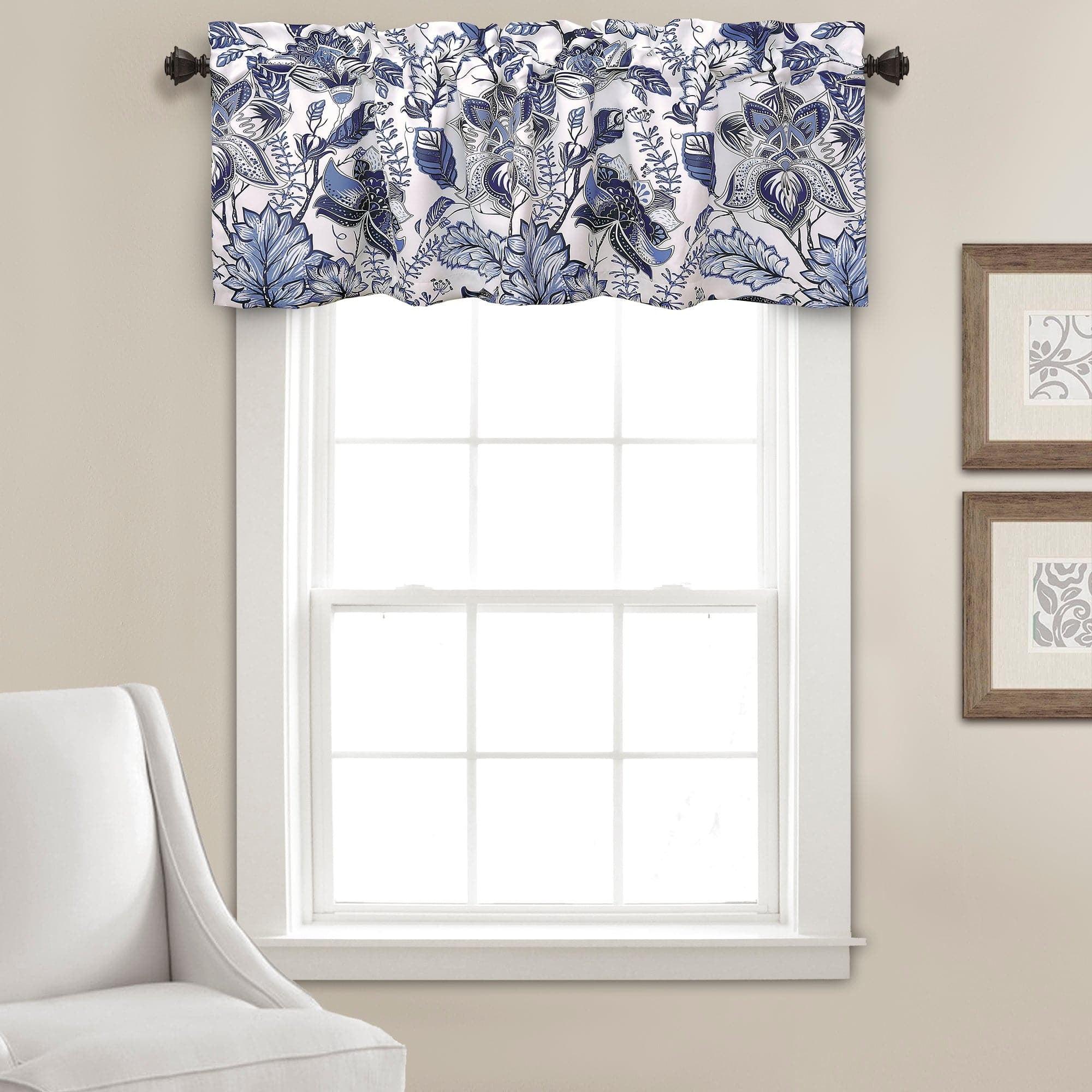 Lush Decor Cynthia Jacobean Floral Tailored 52'' W Window Valance in