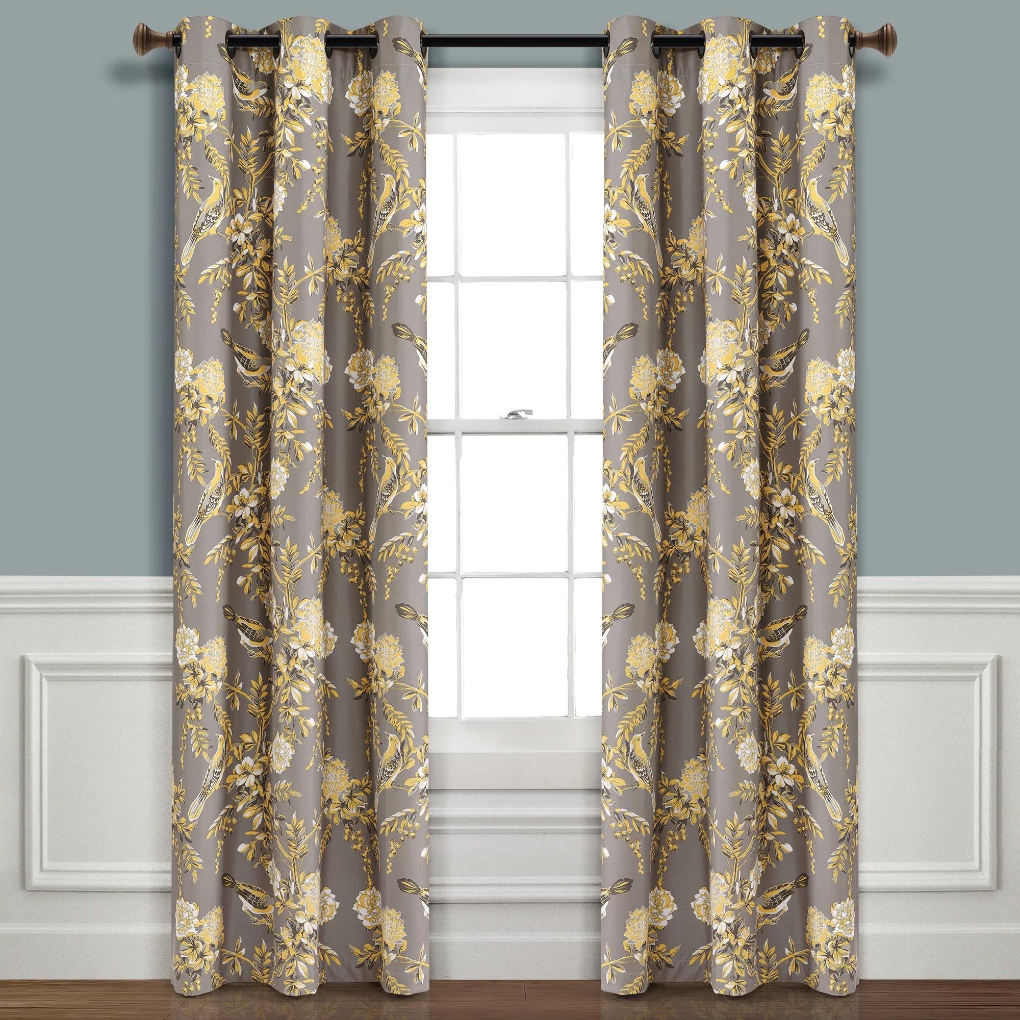 Lush Decor Foreston Floral Max Blackout Thermal Curtain Panels (Set of 2)