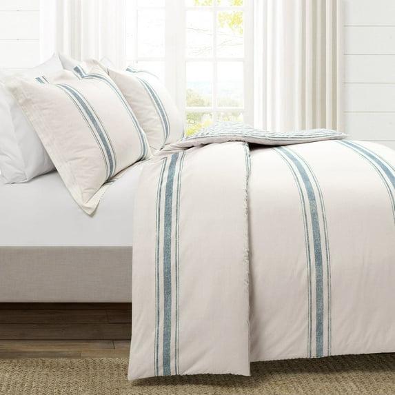 Standard Cotton 460 TC Reversible 3 Piece Duvet Cover Set