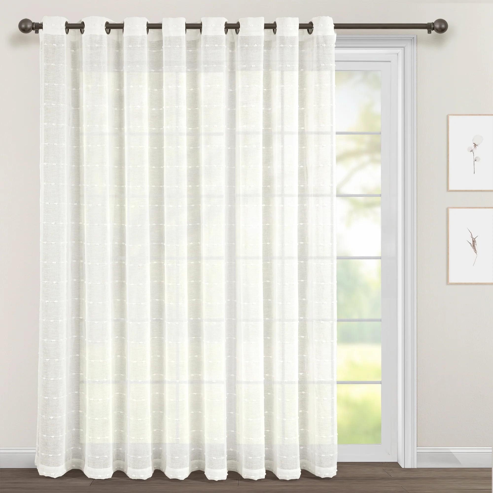Lush Decor Solid Sheer Grommet Curtain Panels