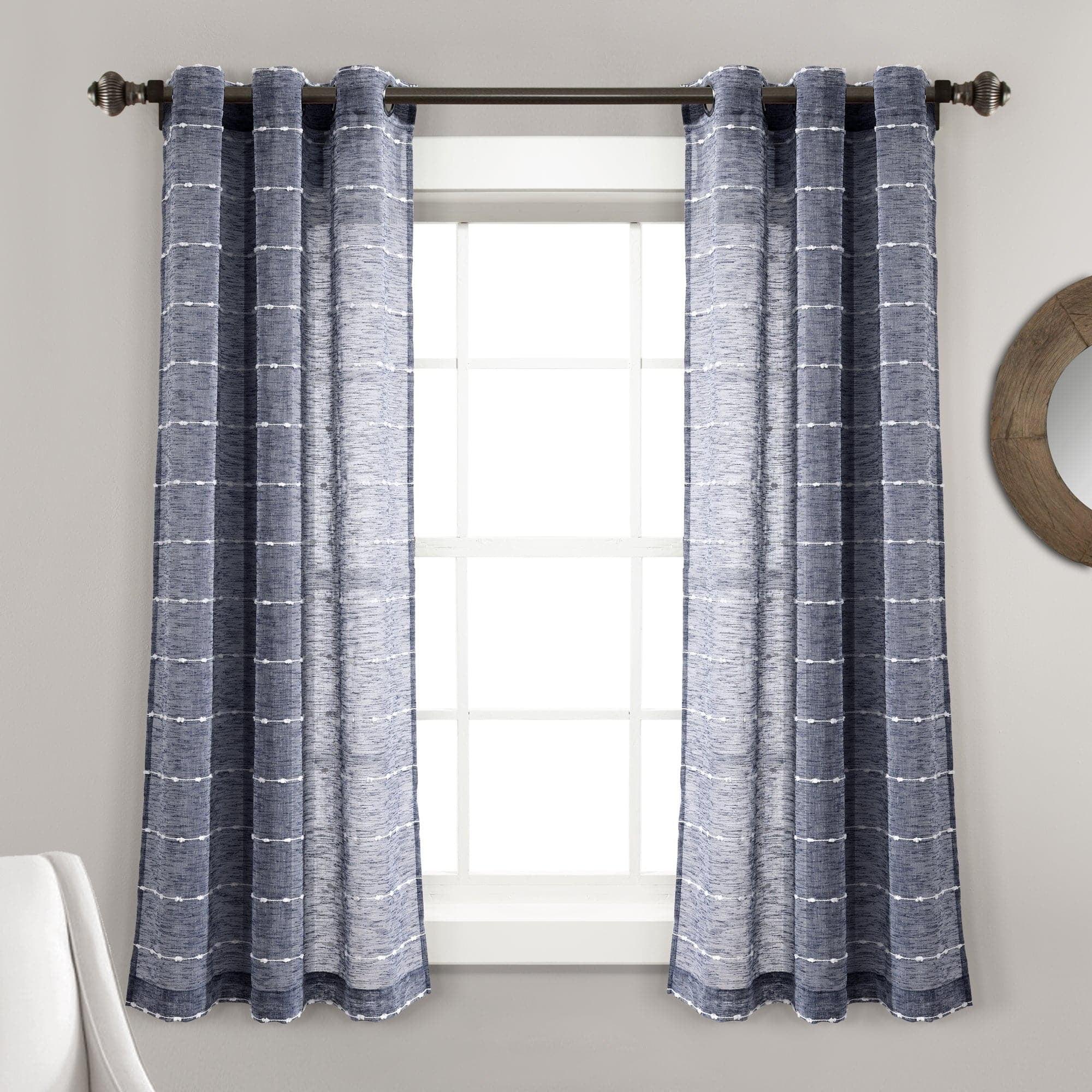 Lush Decor Polyester Sheer Curtain Pair (Set of 2)