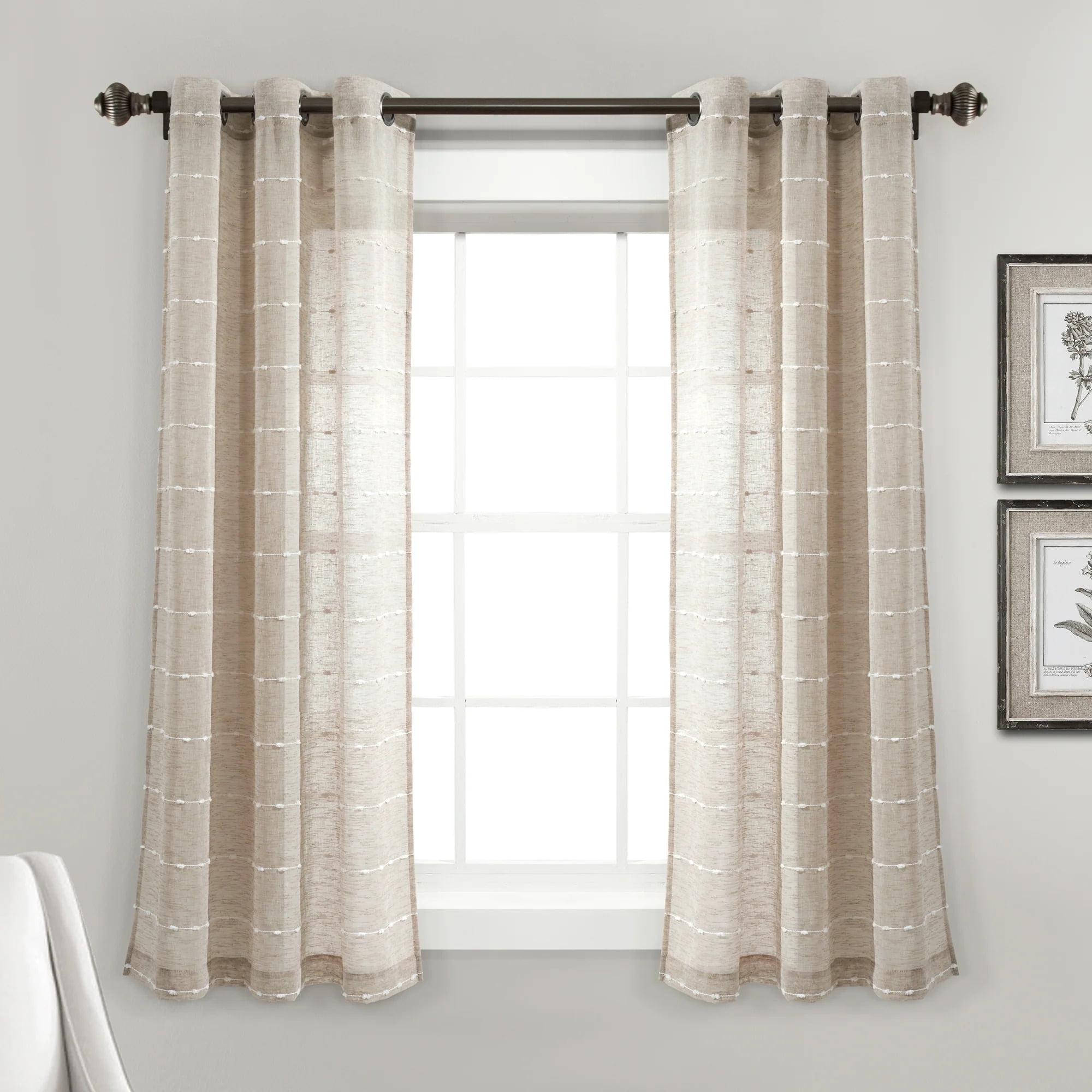 Lush Decor Polyester Sheer Curtain Pair (Set of 2)