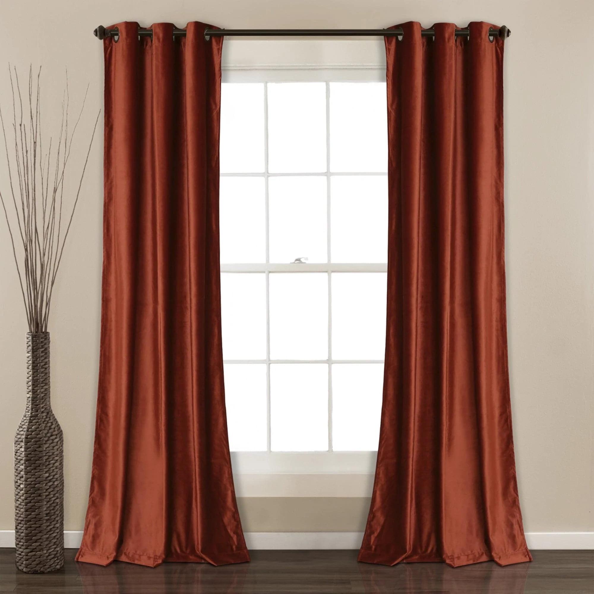 Lush Decor Grommet Room Darkening Curtain Panel 38" x 108" 2 Panels