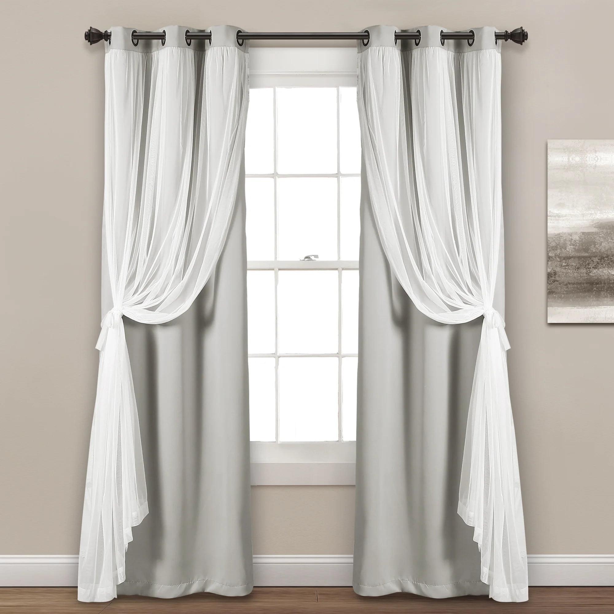 Lush Decor Polyester Blackout Curtain Pair (Set of 2)