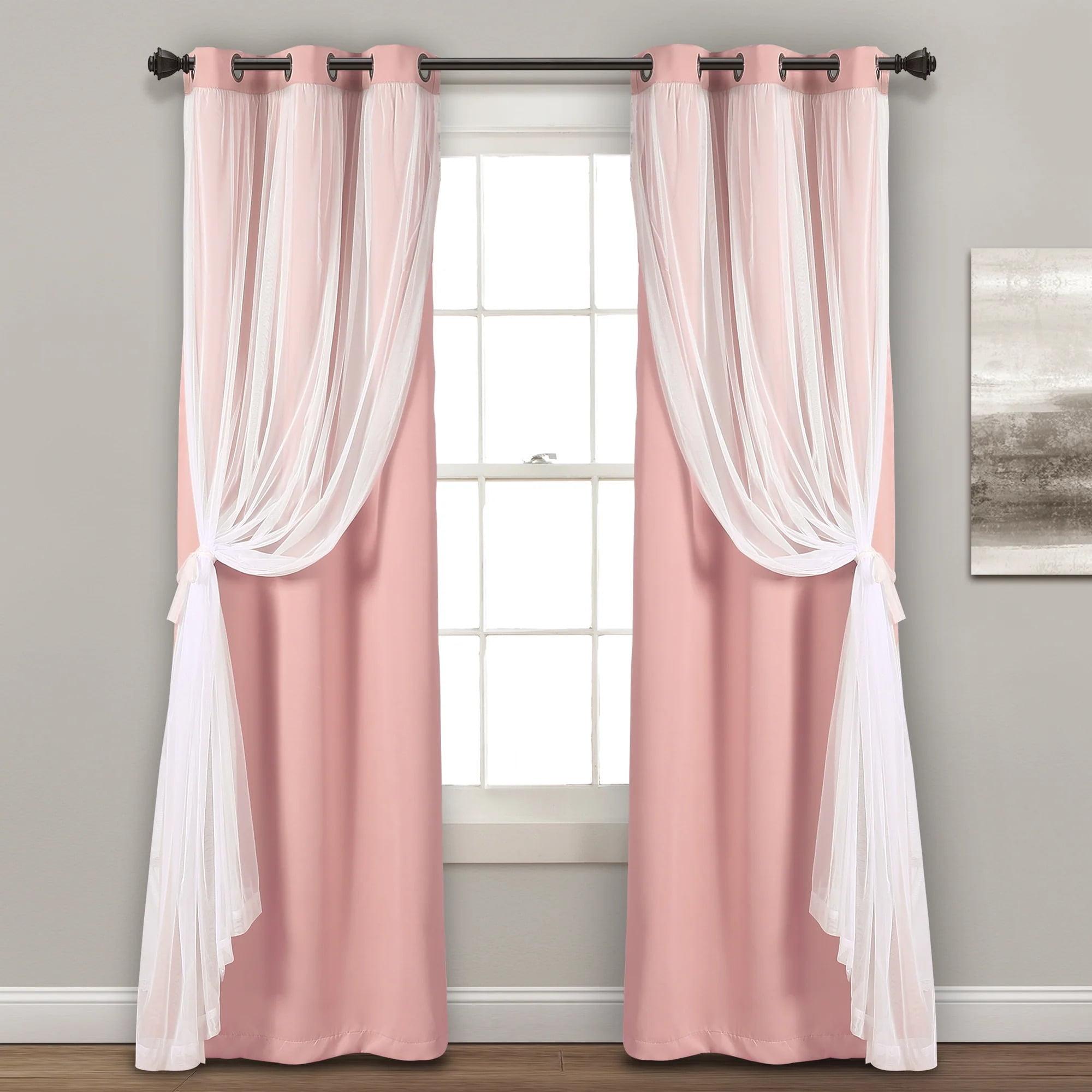 Lush Decor Polyester Blackout Curtain Pair (Set of 2)