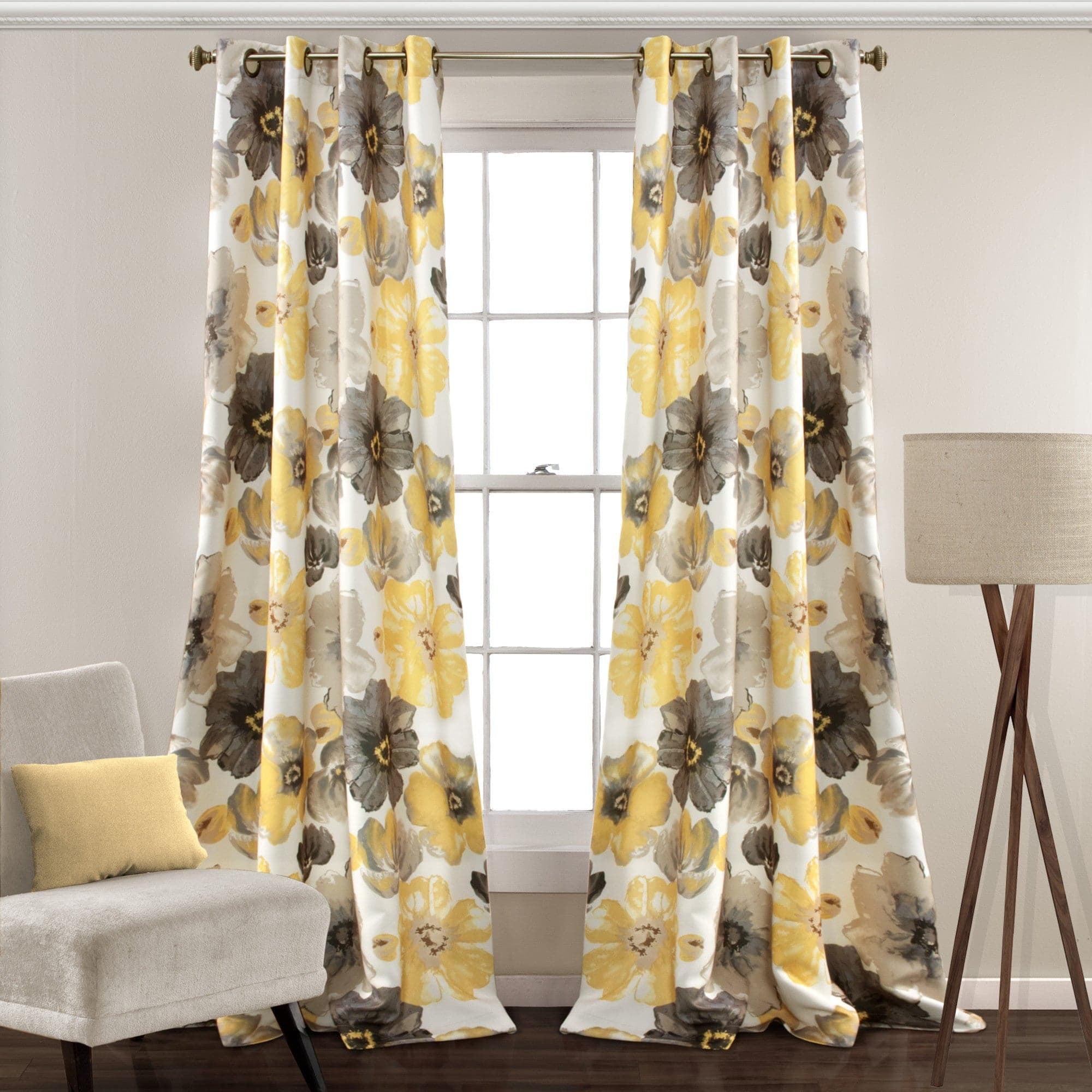 Lush Decor Leah Polyester Room Darkening Curtain Pair (Set of 2)