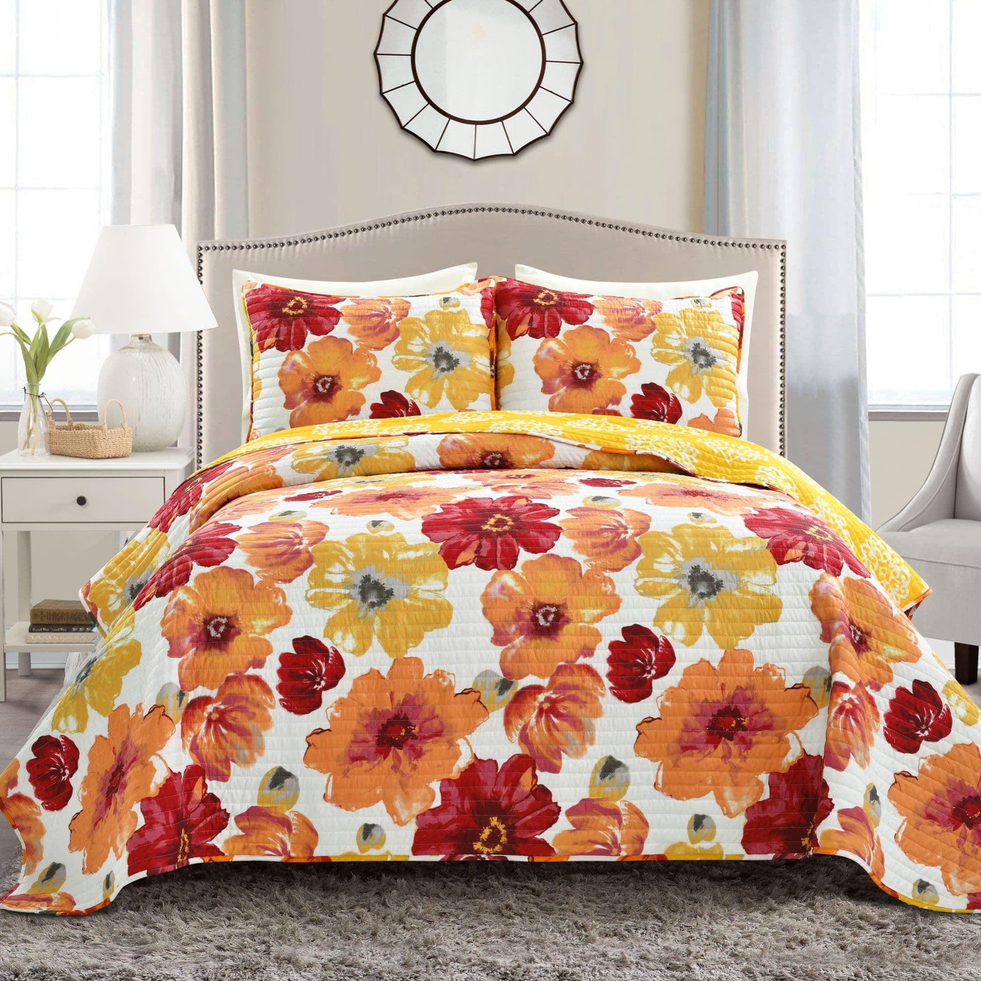 Lush Decor Leah Reversible Quilt Set