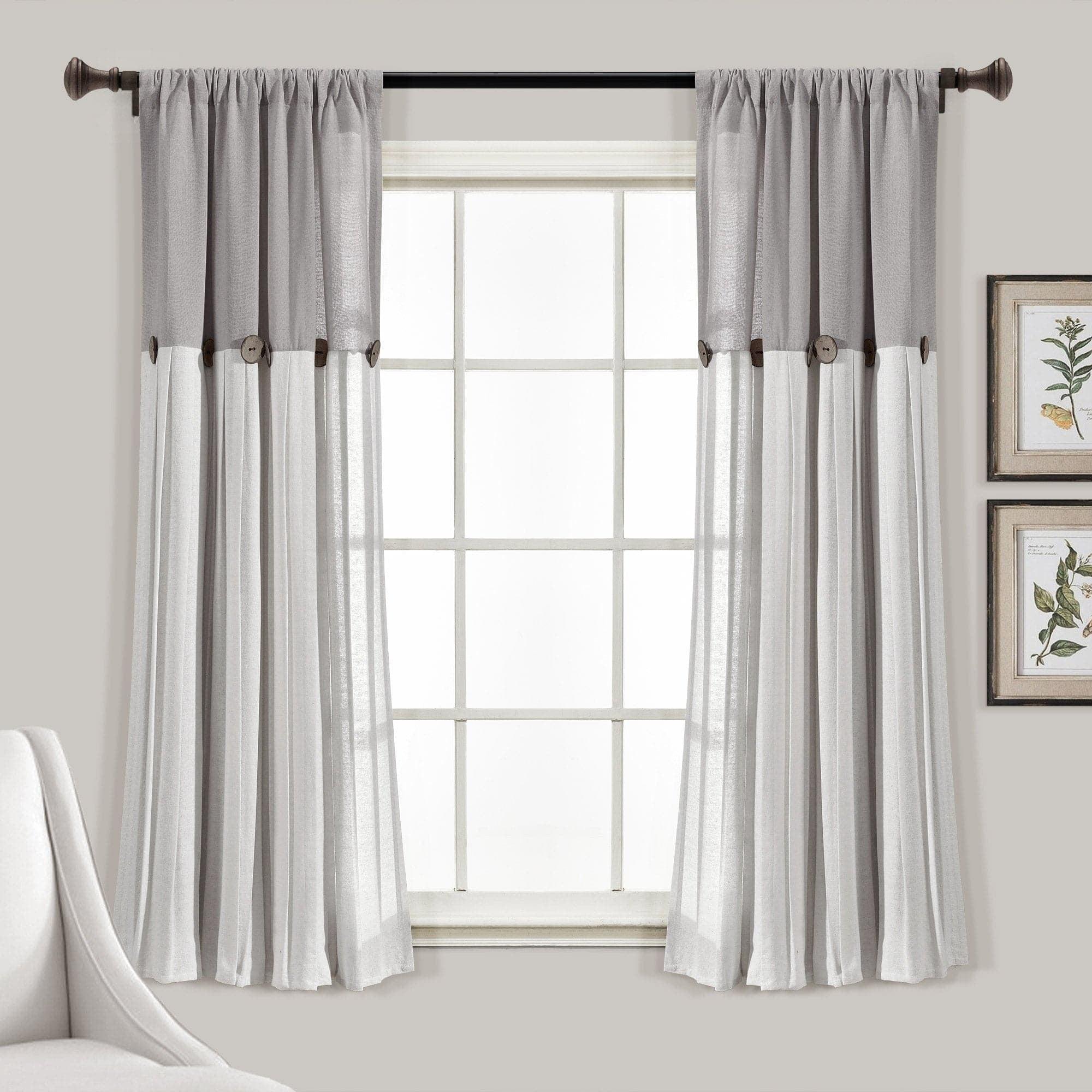 Lush Decor Semi Sheer Curtain Single Panel