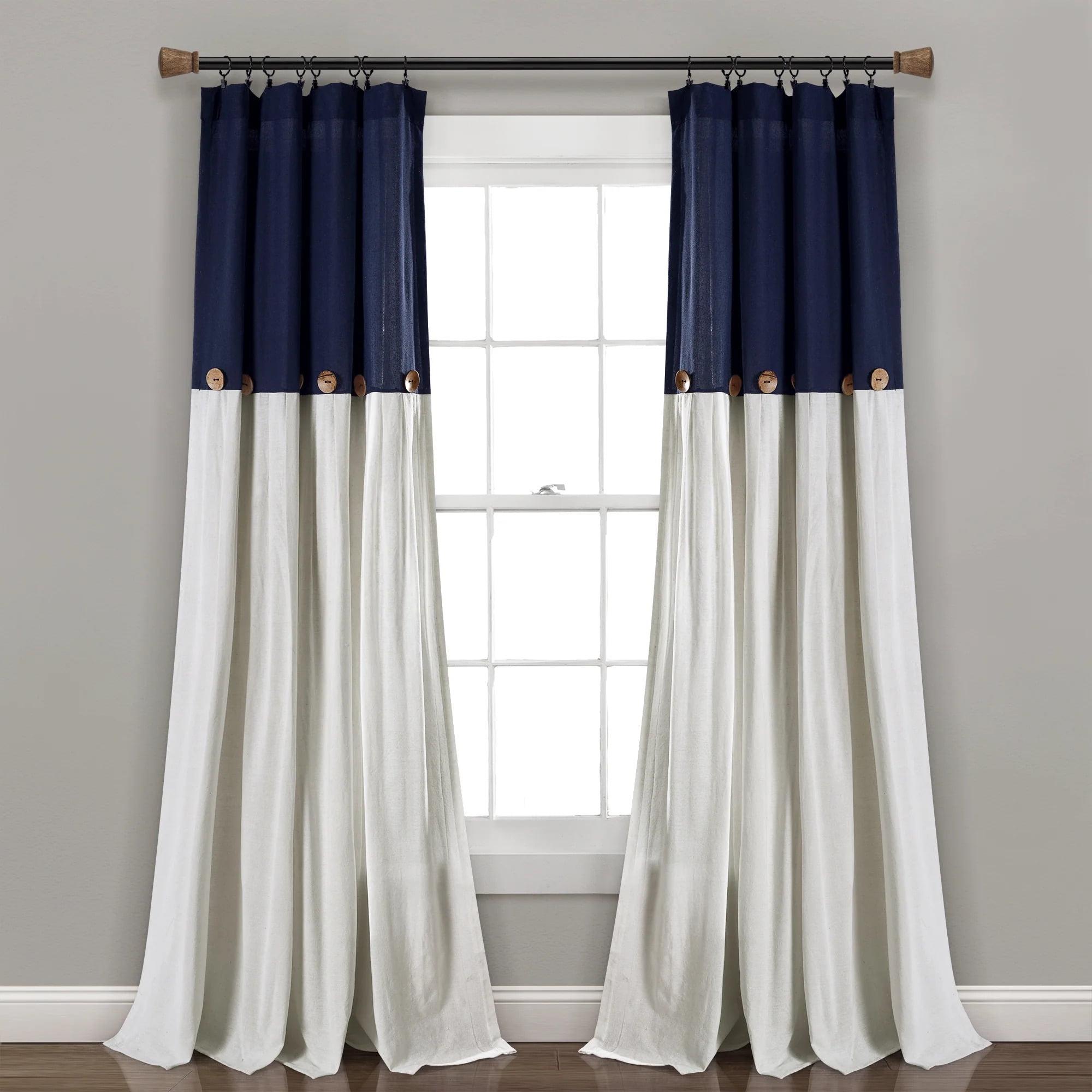 Lush Decor Beckham Window Semi-Sheer Rod Pocket Single Curtain Panel