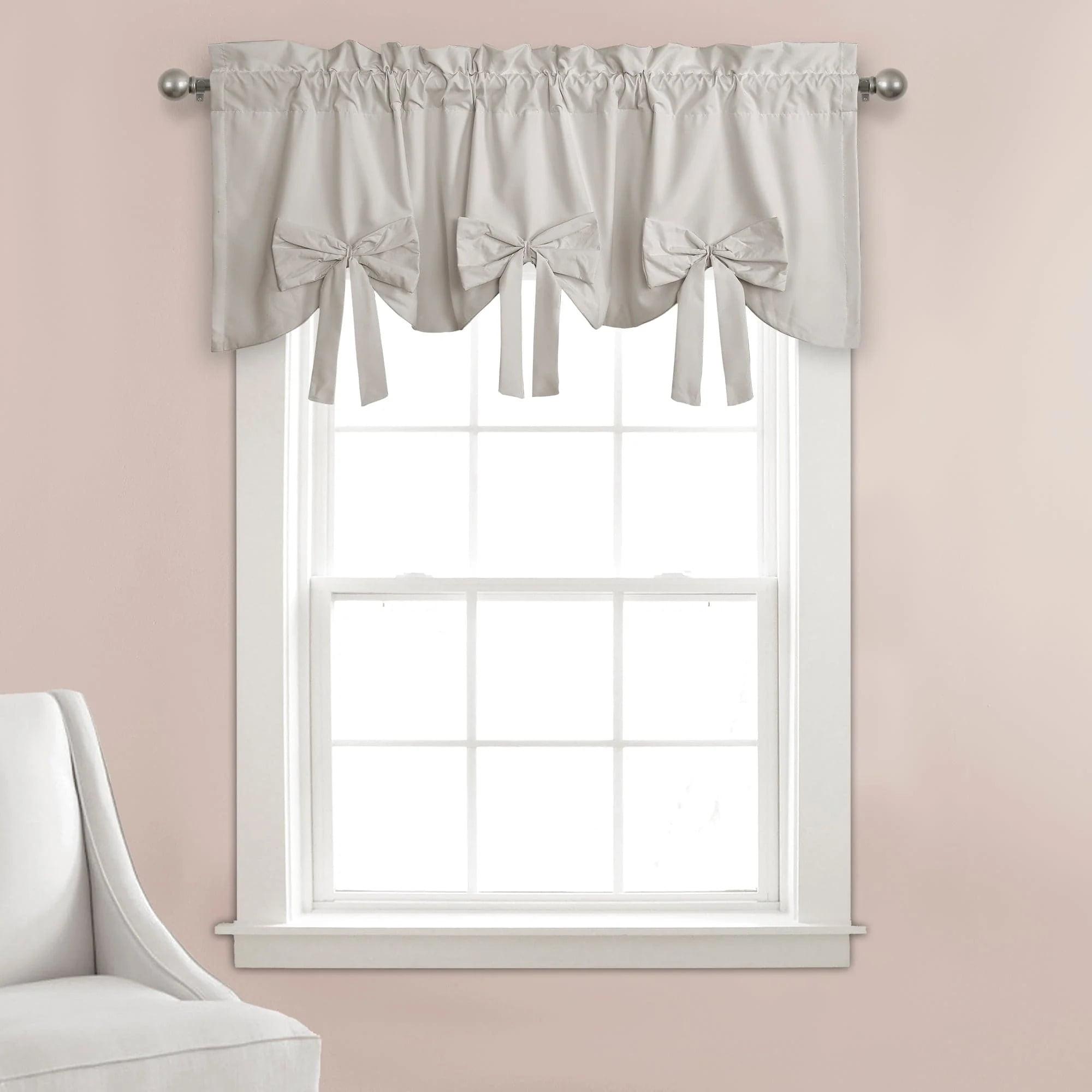 Lush Decor Melody Bow Scalloped 52'' W Window Valance