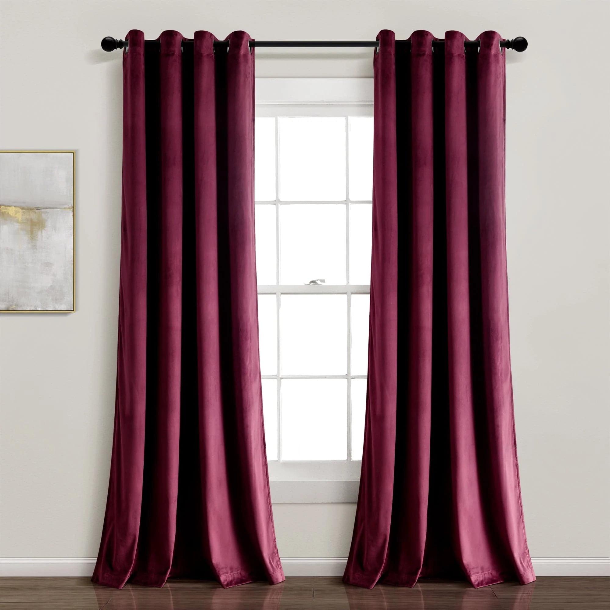 Prima Velvet Solid Blackout Polyester Curtain