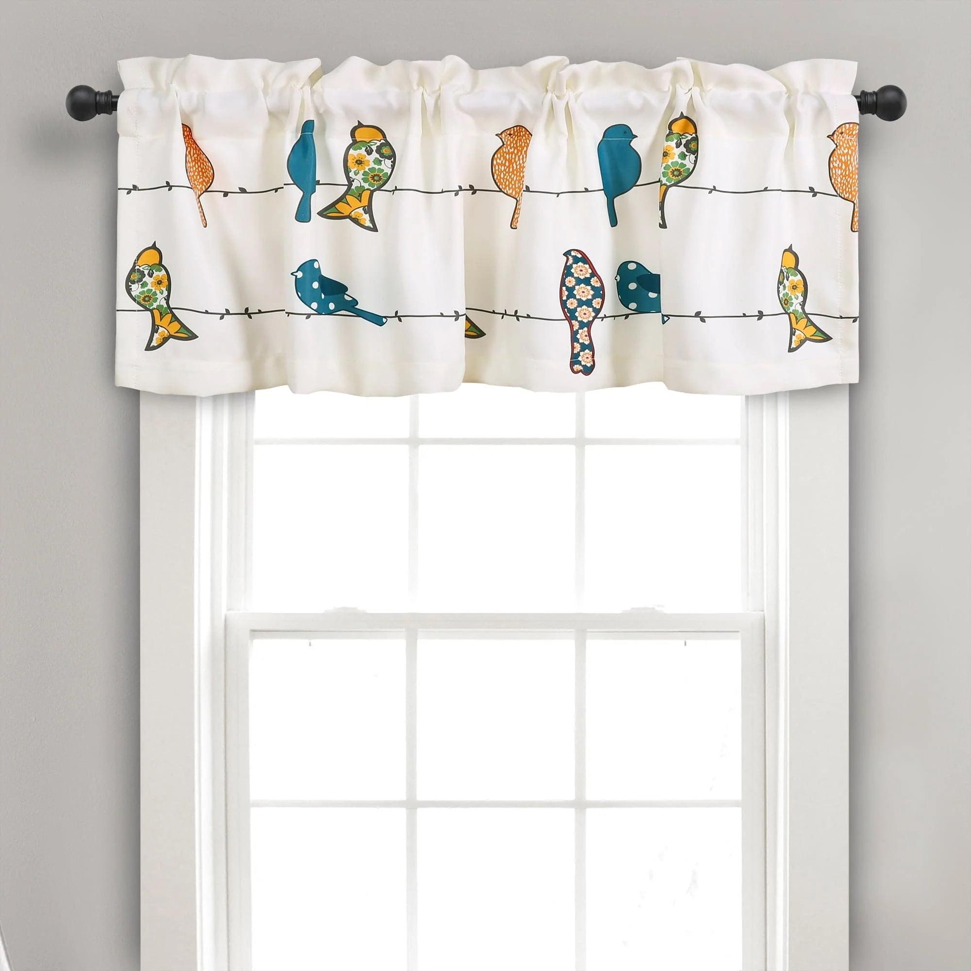 Torre & Tagus Rowley Birds Tailored 52'' W Window Valance