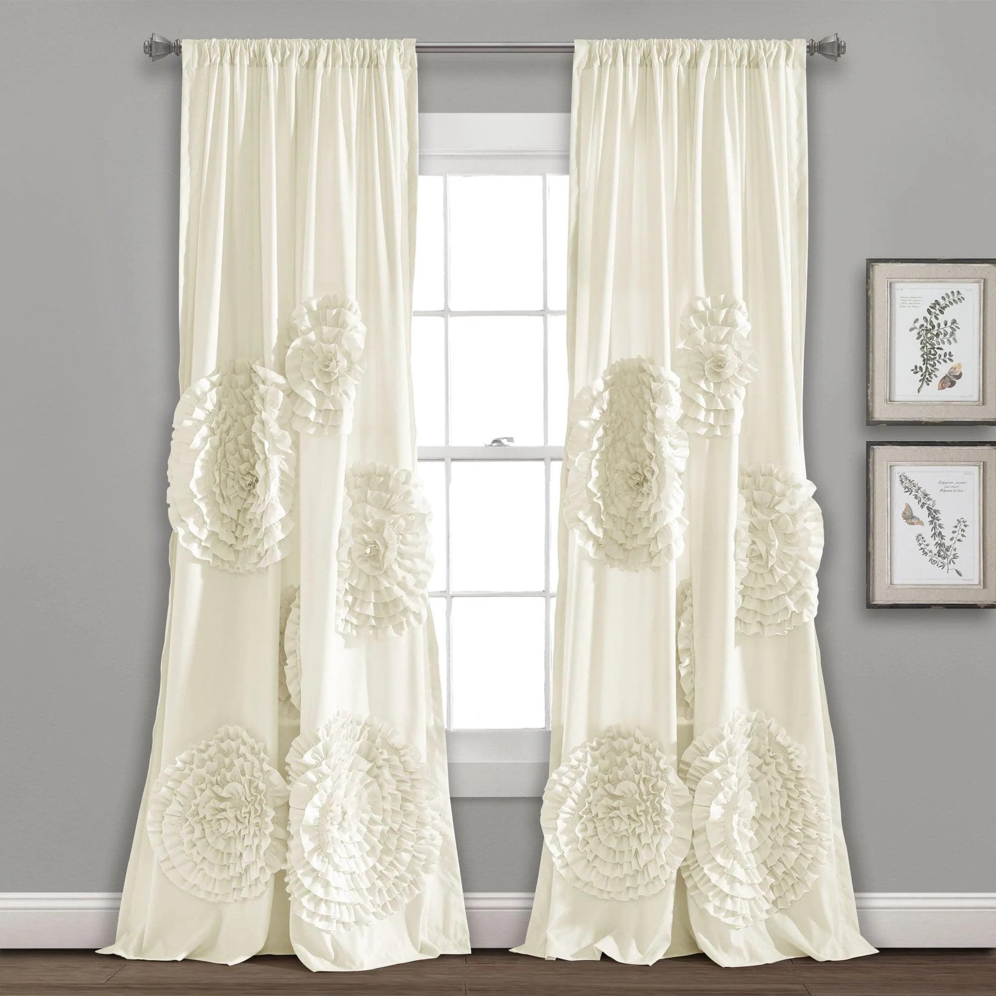 Lush Decor Acton Solid Semi-Sheer Rod pocket Single Curtain Panel & Reviews | Wayfair