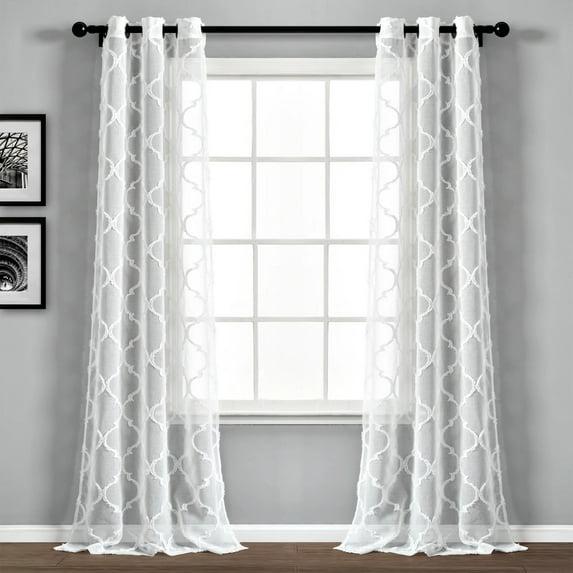 Lush Decor Avon Trellis Sheer Trellis Sheer Curtain Panels (Set of 2)