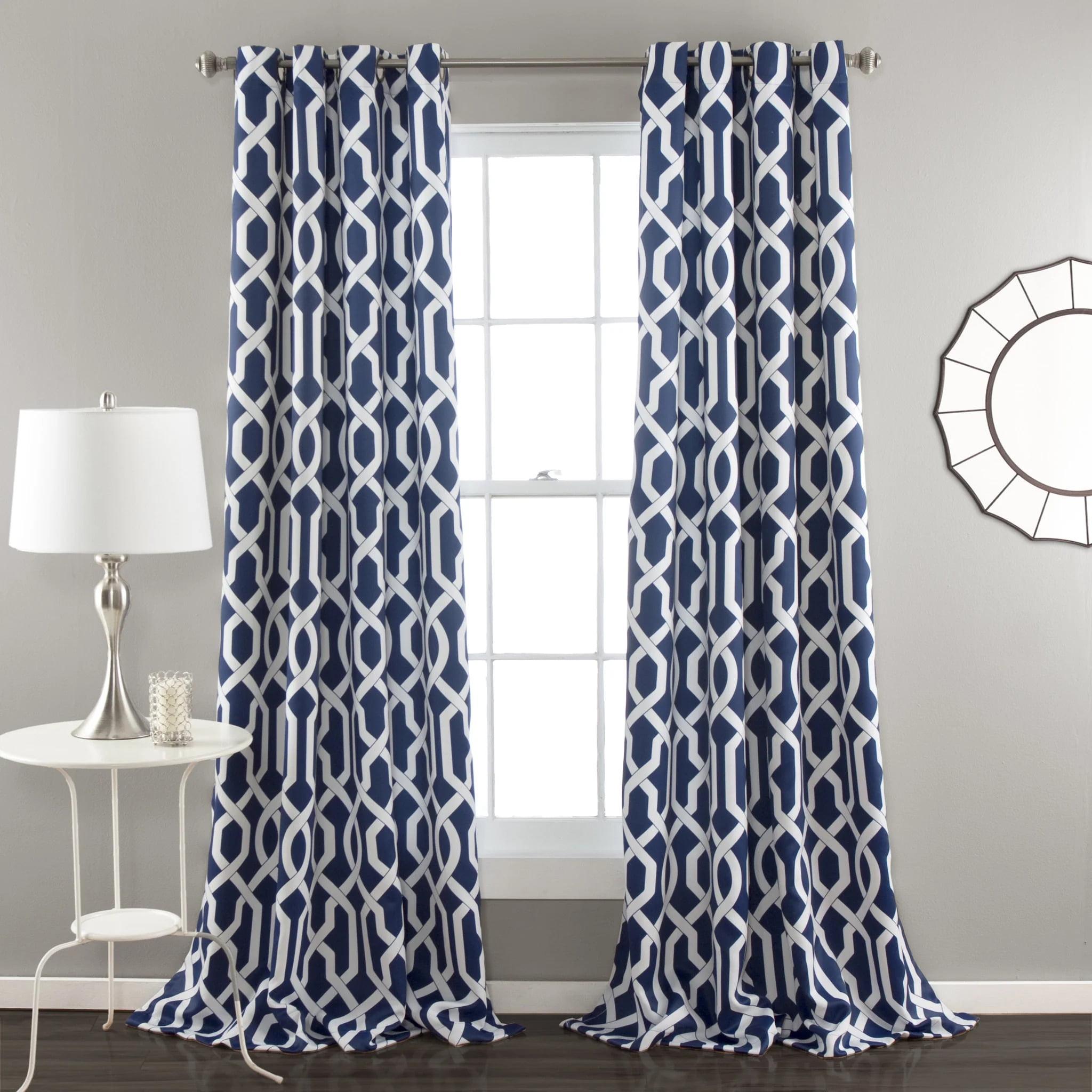Lush Decor Trellis Polyester Room Darkening Curtain Pair (Set of 2)