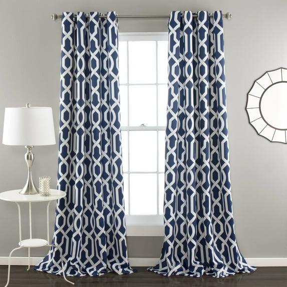 Lush Decor Trellis Polyester Room Darkening Curtain Pair (Set of 2)