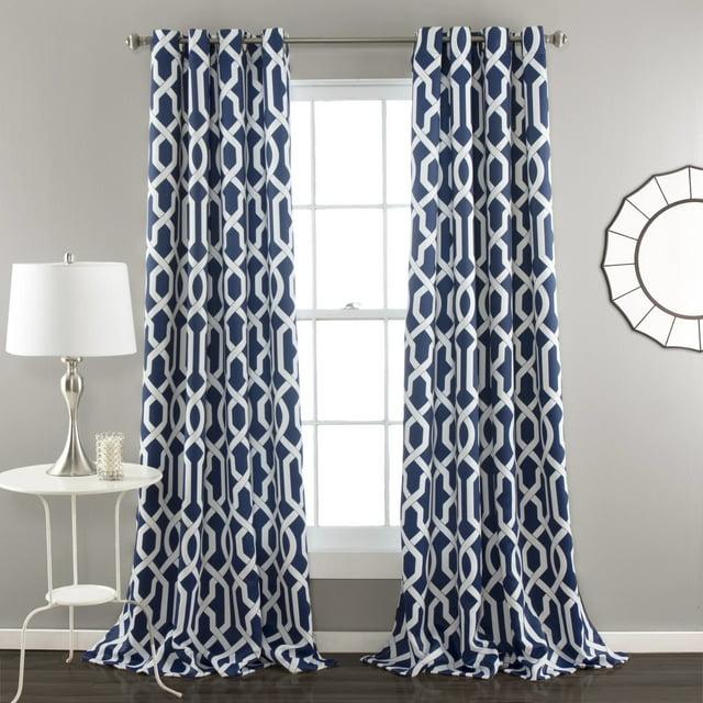 Lush Decor Trellis Polyester Room Darkening Curtain Pair (Set of 2)