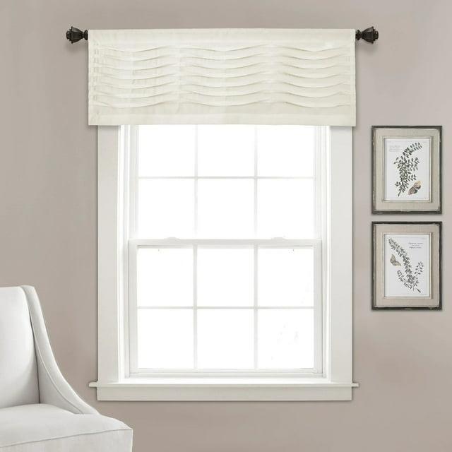 Lush Decor Tailored 52'' W Window Valance Blue,Cream,Dark Gray,Light Gray,White