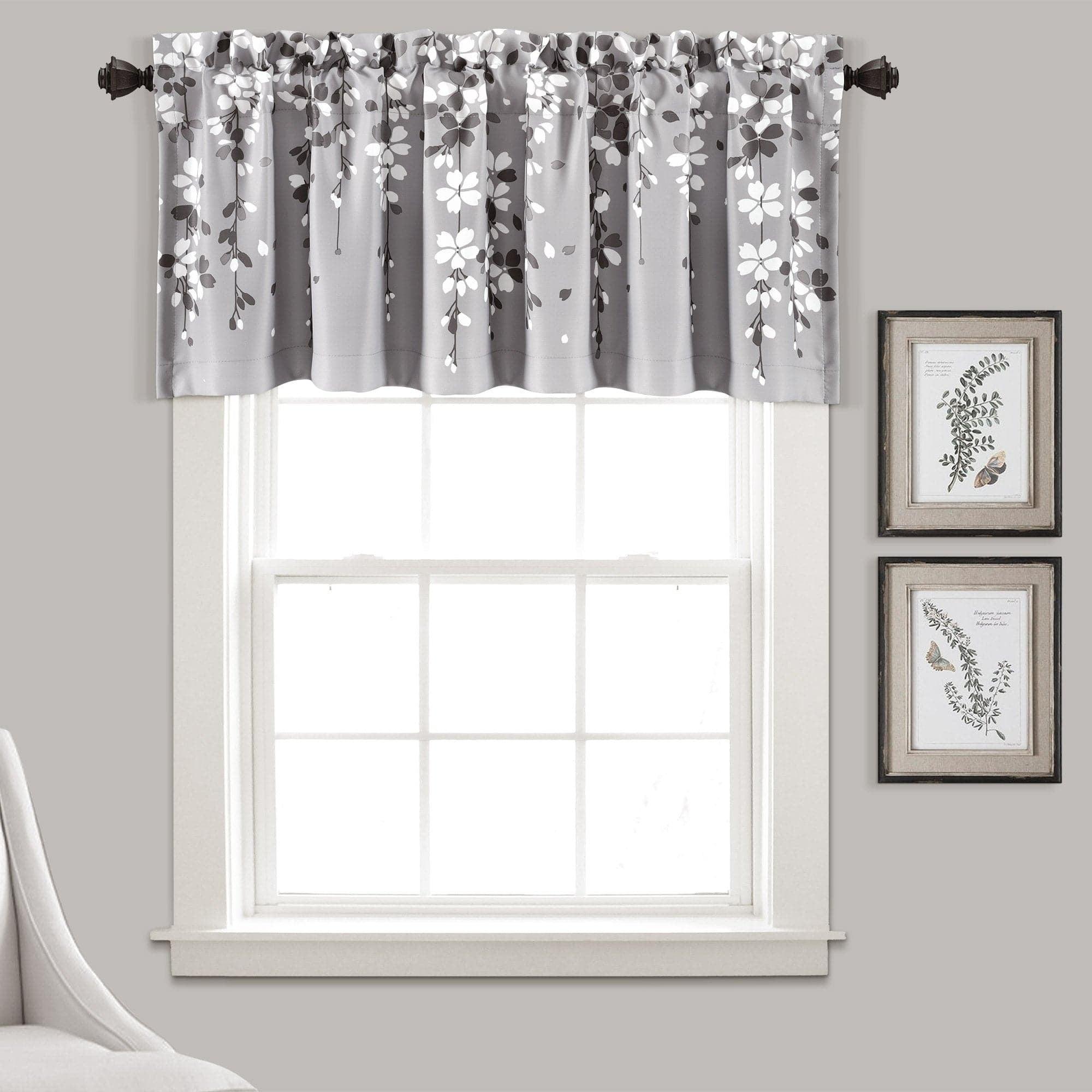 Lush Decor Floral Tailored 52'' W Window Valance