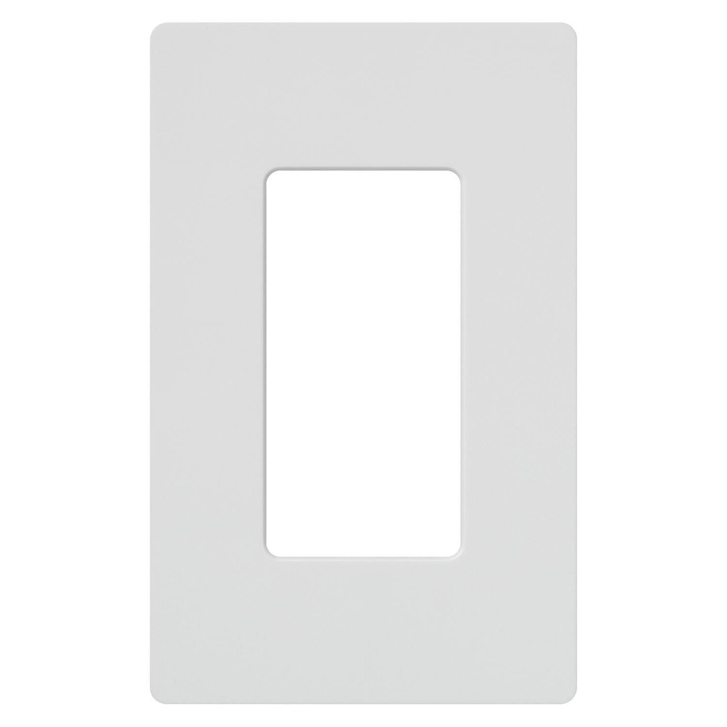 White Gloss 1-Gang Screwless Plastic Wall Plate