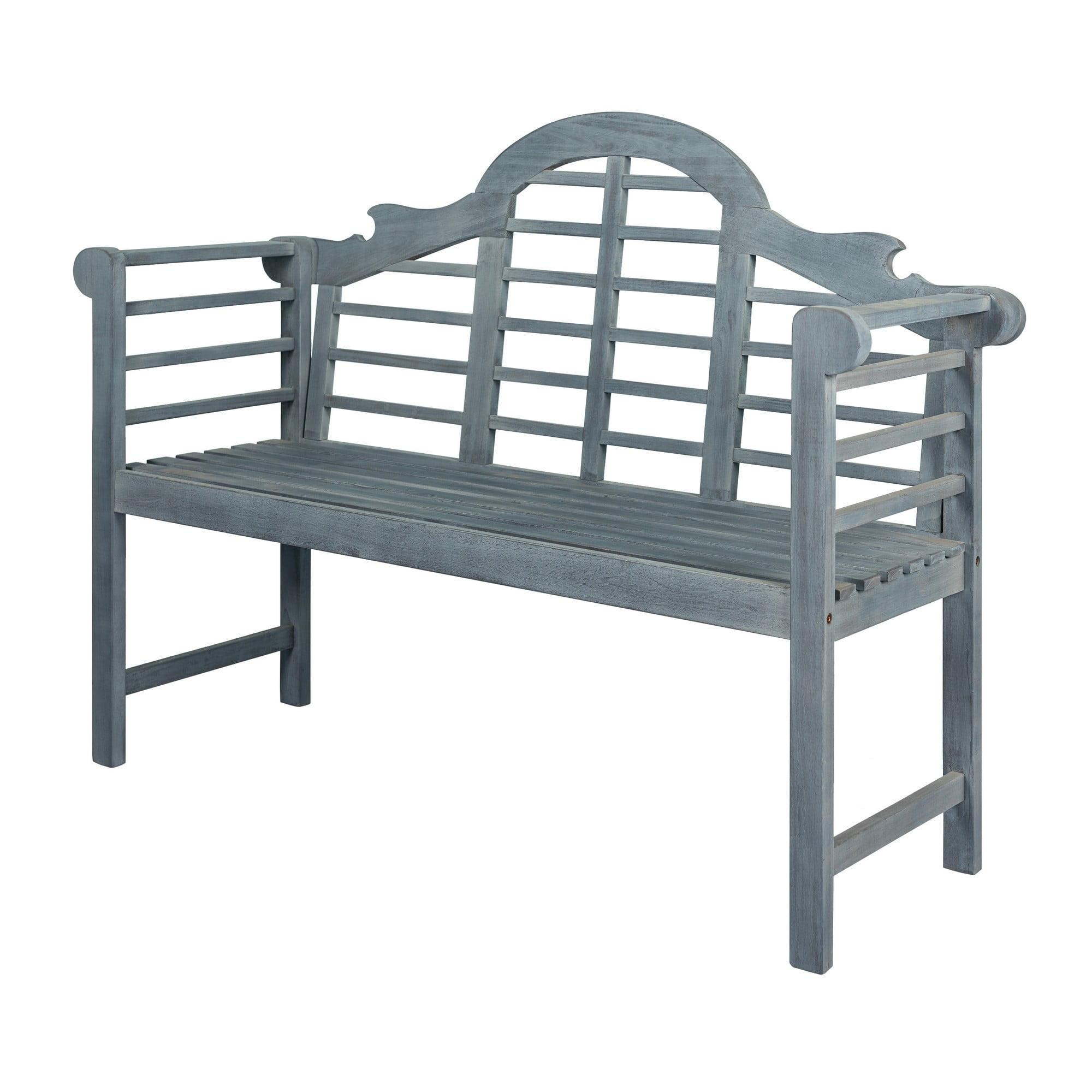 Lutyens 3-Seat Arched Acacia Wood Outdoor Garden Patio Bench - JONATHAN Y