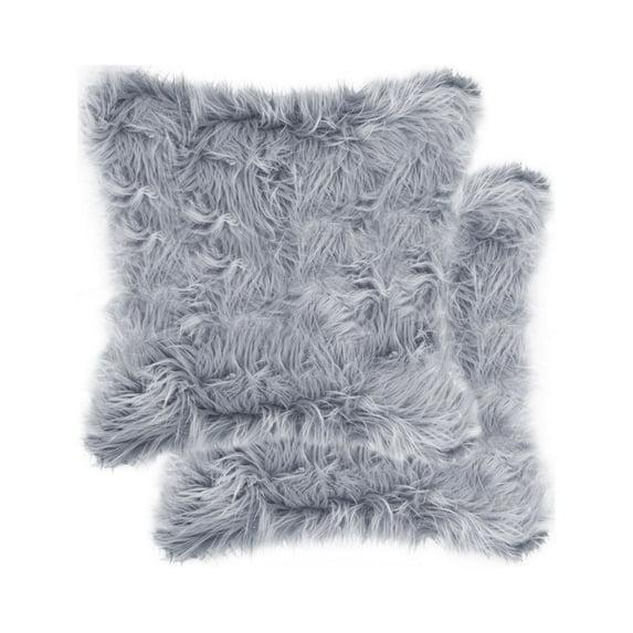 Belton Animal Print Faux Fur Throw Pillow (Set of 2)