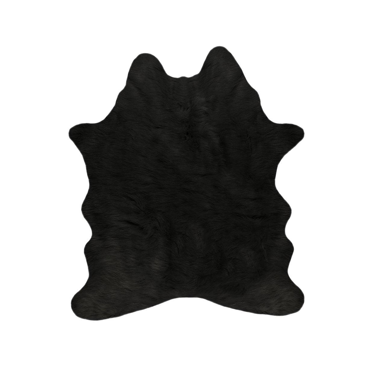 Luxe  Classic Faux Hide Rug  1-Piece  Black