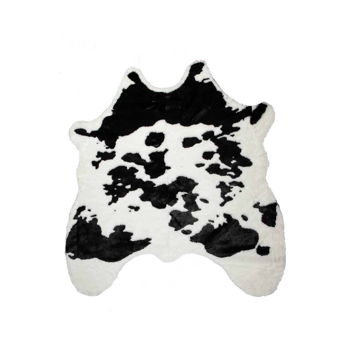 Sugarland Black and White Faux Cowhide Rug