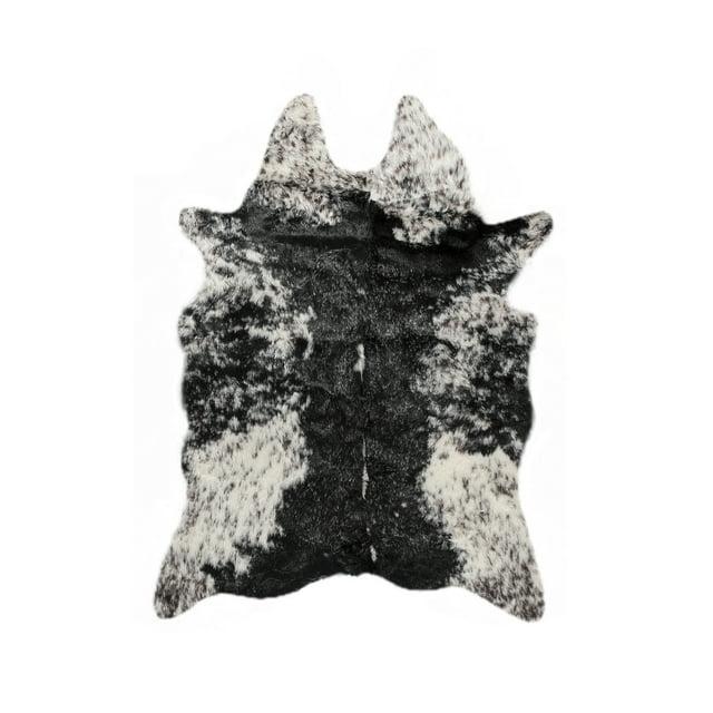 Luxe Classic Faux Hide Rug | Edinburgh s&p black/white | 5.25'x7.5'