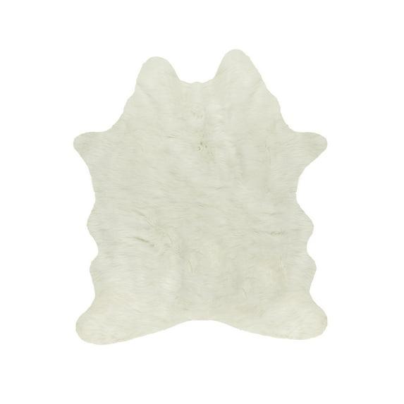 Luxe Classic Faux Hide Rug | Off-white | 5.25'x7.5'