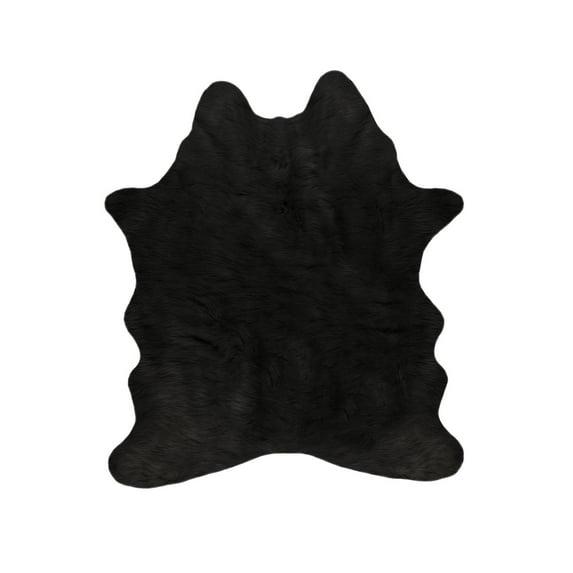 Luxe Classic Faux Hide Rug | Black | 5.25'x7.5'
