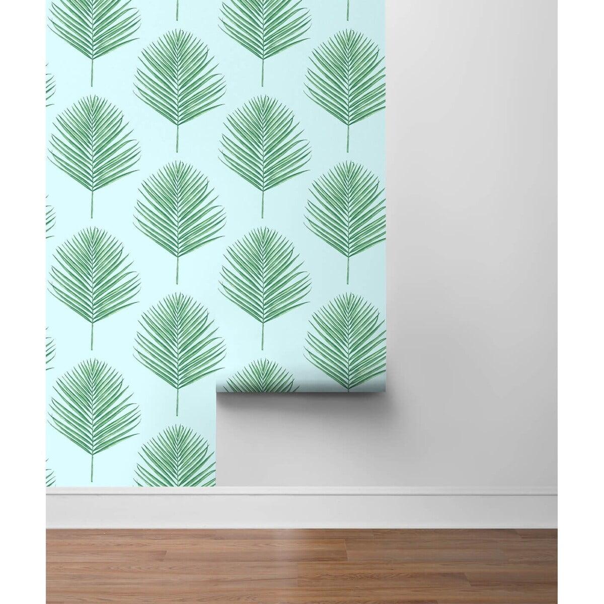 Lillian August Luxe Haven Maui Palm 9' L x 27" W Smooth Peel and Stick Wallpaper Roll