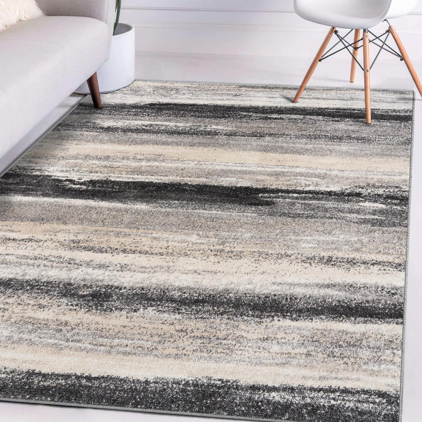 Luxe Weavers Abstract Stripe Area Rug