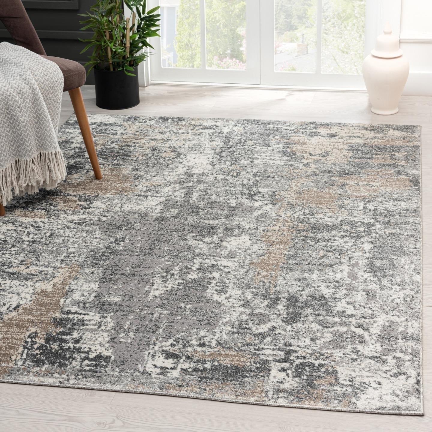 Luxe Weavers Modern Abstract Area Rug, Gray 2x3