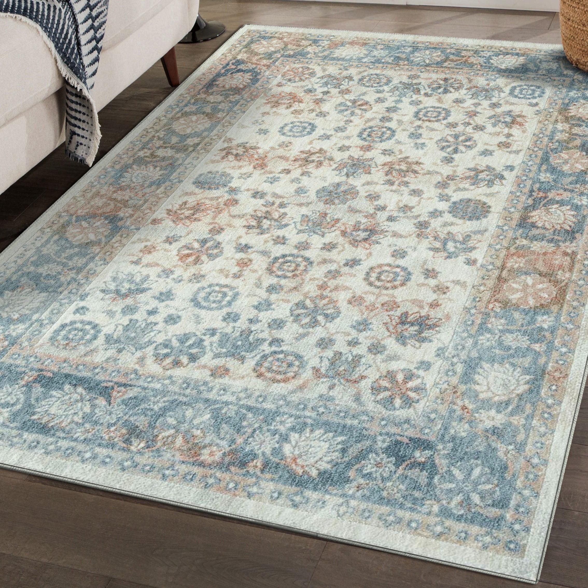 Luxe Weavers Floral Oriental Ivory 5x7 Area Rug