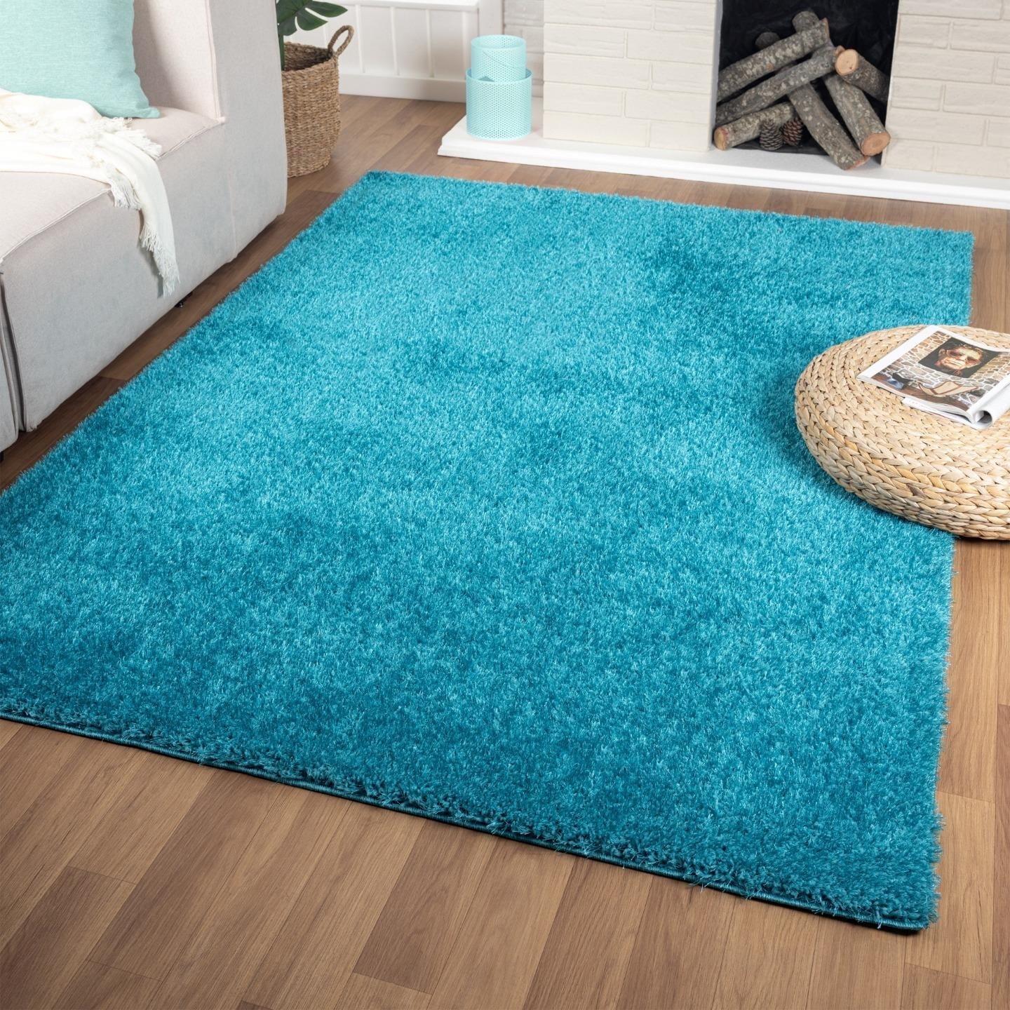 Luxe Weavers Plush Collection  Modern Shag Solid Area Rug