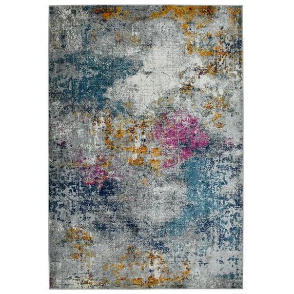 AMER Rugs Hannah Abstract Transitional Durable Performance Multicolor Area Rug