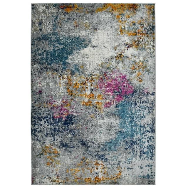 AMER Rugs Hannah Abstract Transitional Durable Performance Multicolor Area Rug