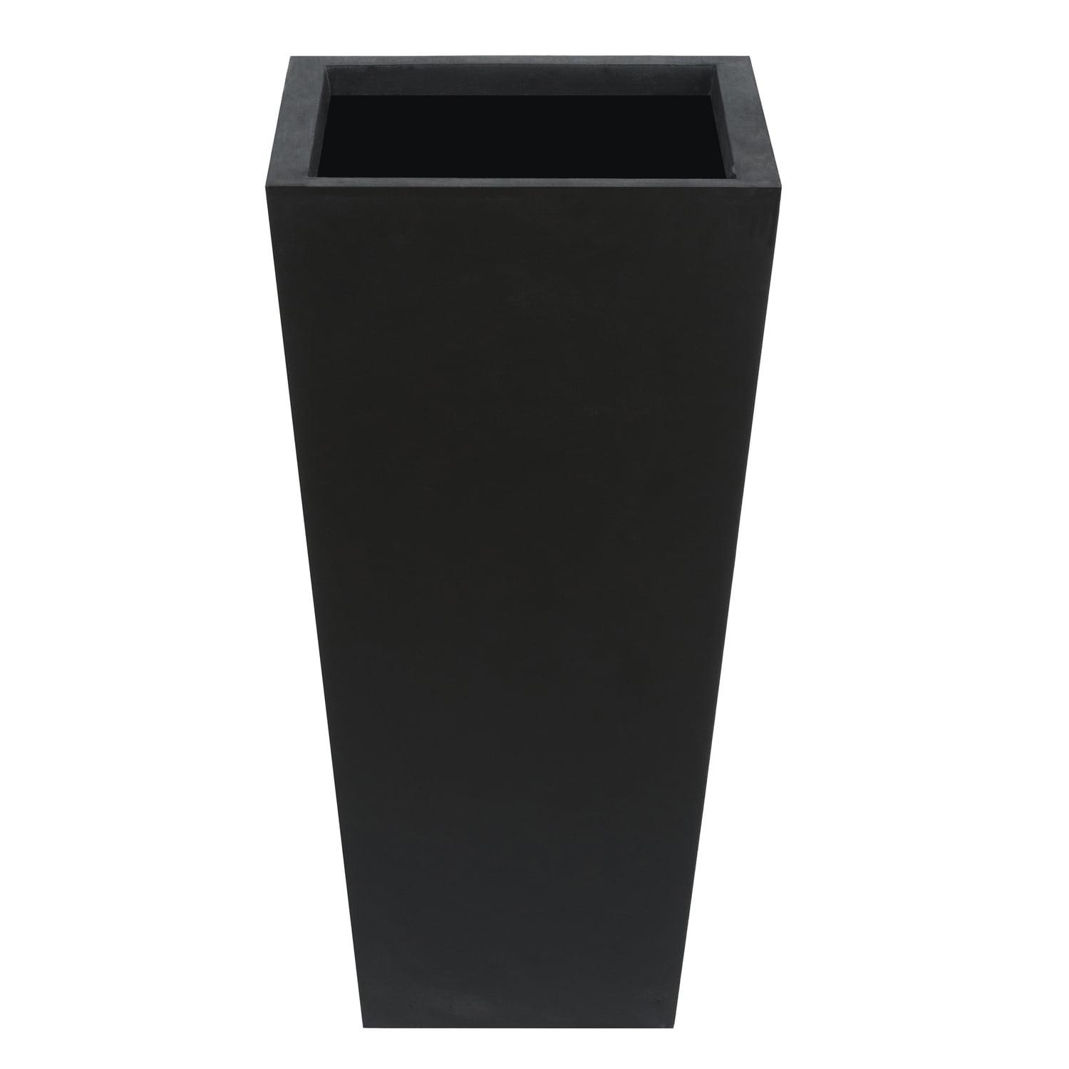 Black Tall Tapered Magnesium Oxide Planter