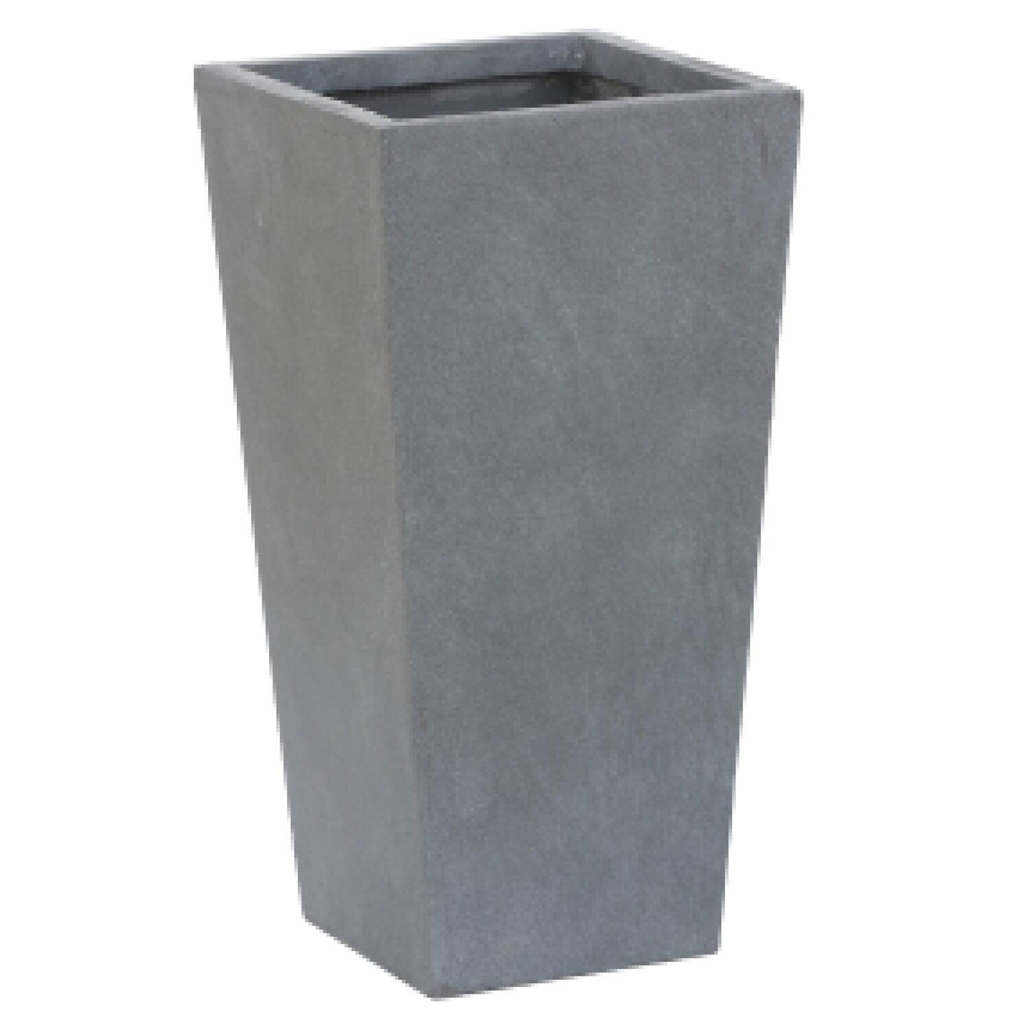 Light Gray Magnesium Oxide 27.5" Tall Tapered Planter