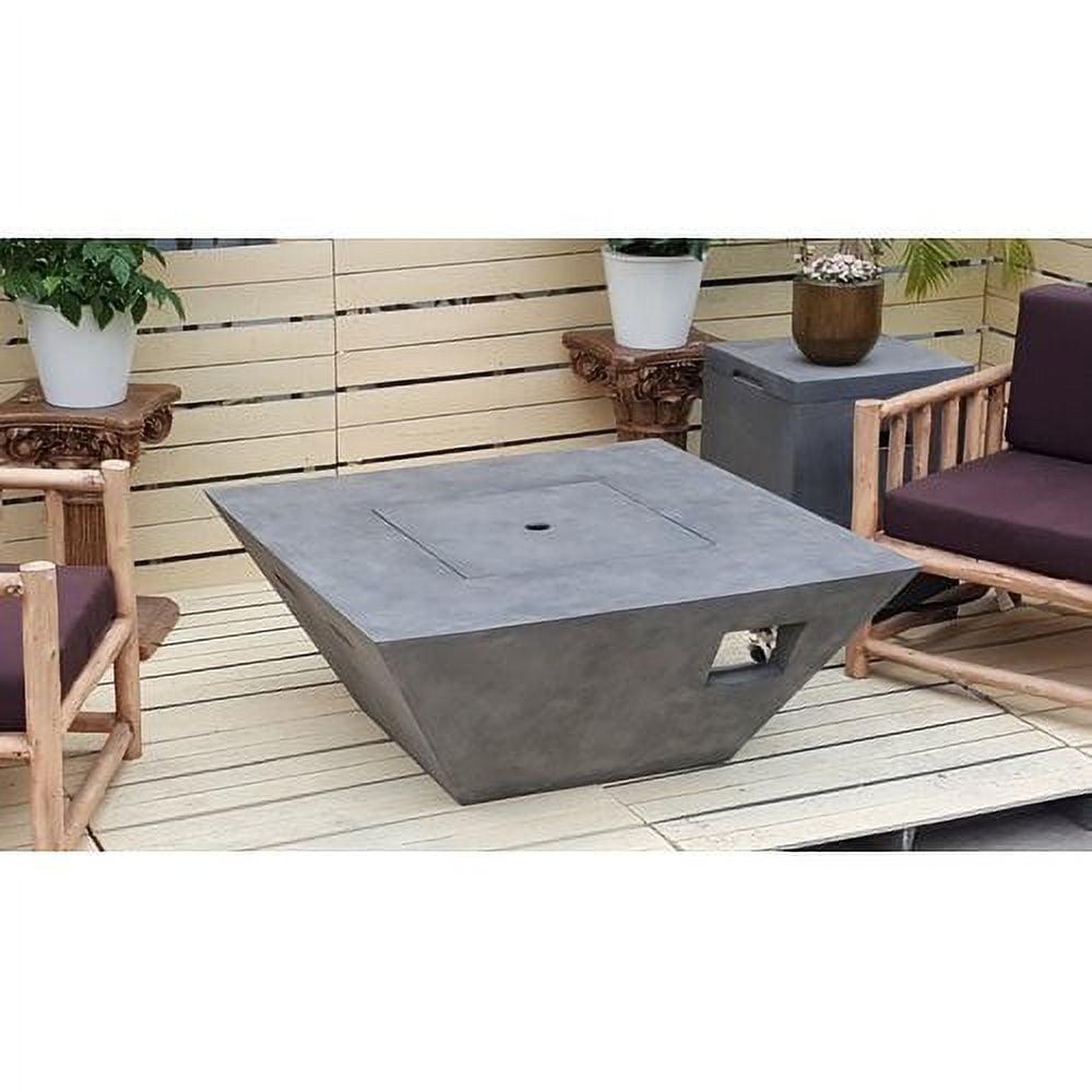 Luxor Glass Reinforced Concrete Firepit in Light Gray