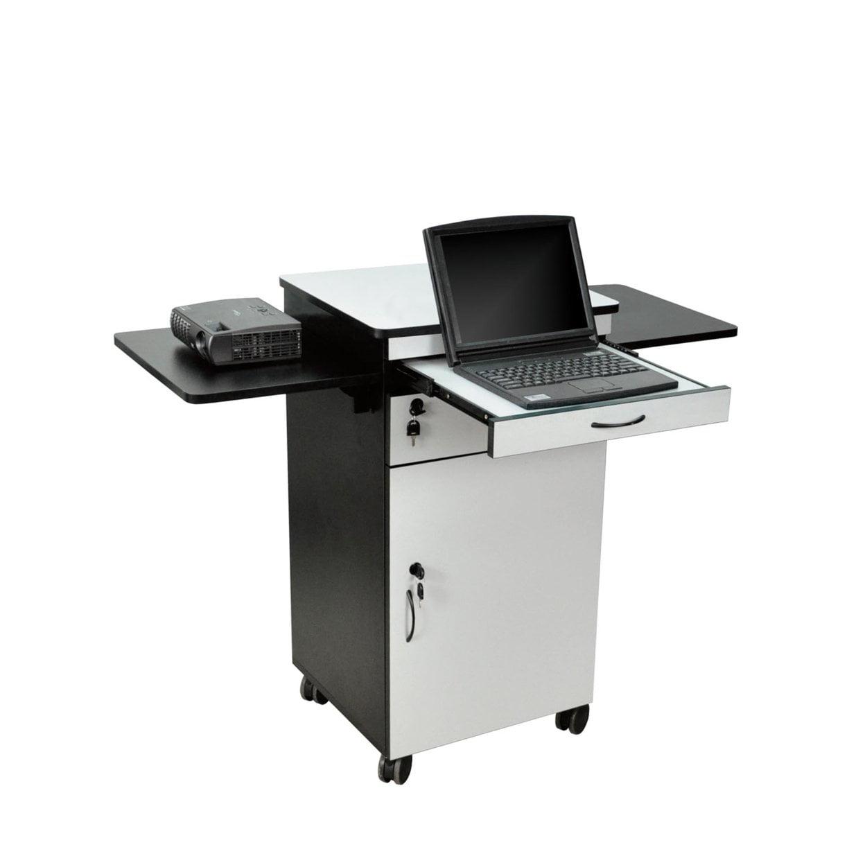 WorkplaceEssentials Multi-Media Work Center AV Cart with Lockable Storage