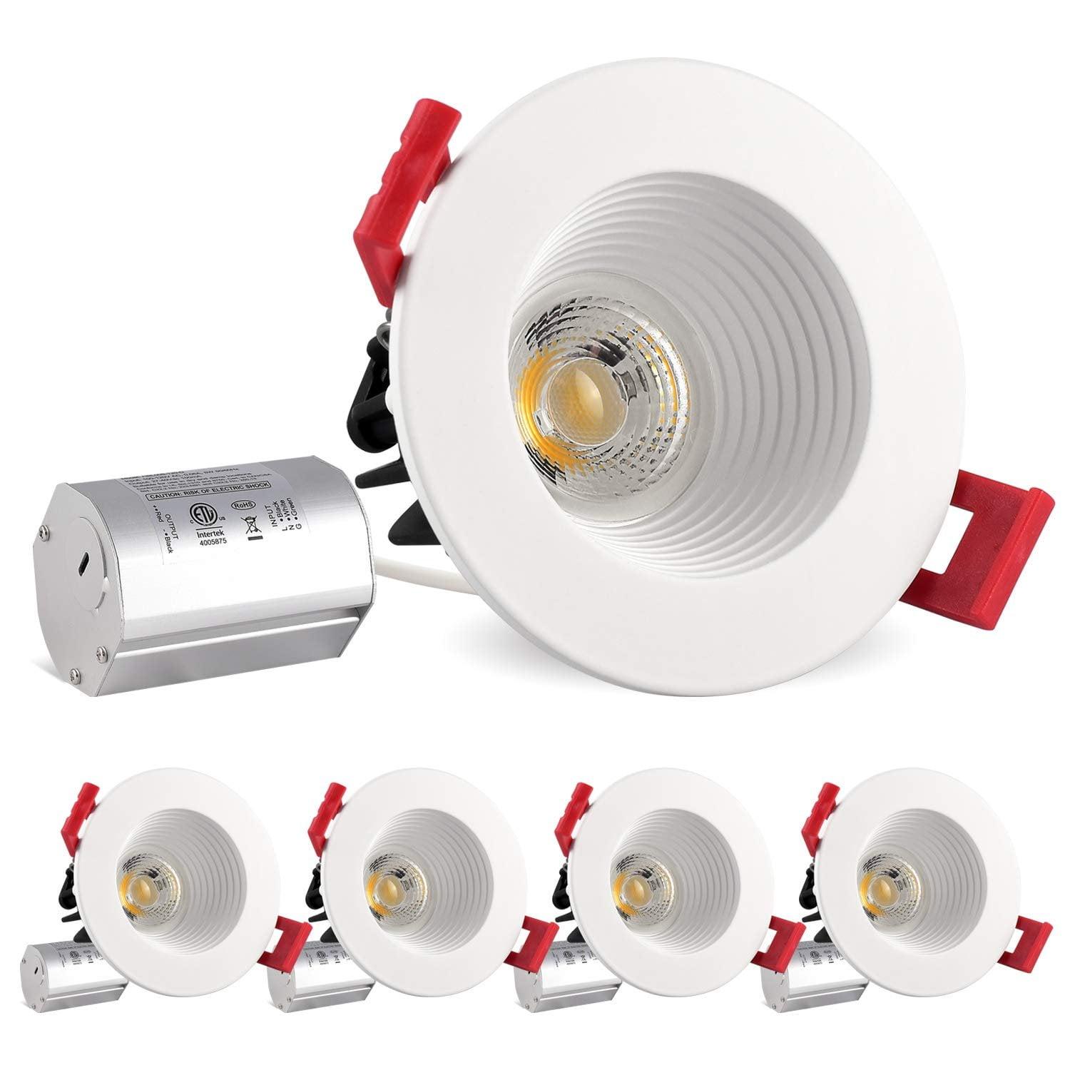 2'' Dimmable Air-Tight IC Rated LED Canless Recessed Lighting Kit