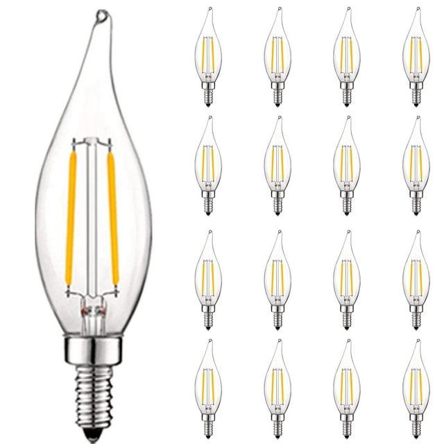4 Watt (40 Watt Equivalent), CA11 LED, Dimmable Light Bulb, E12/Candelabra Base